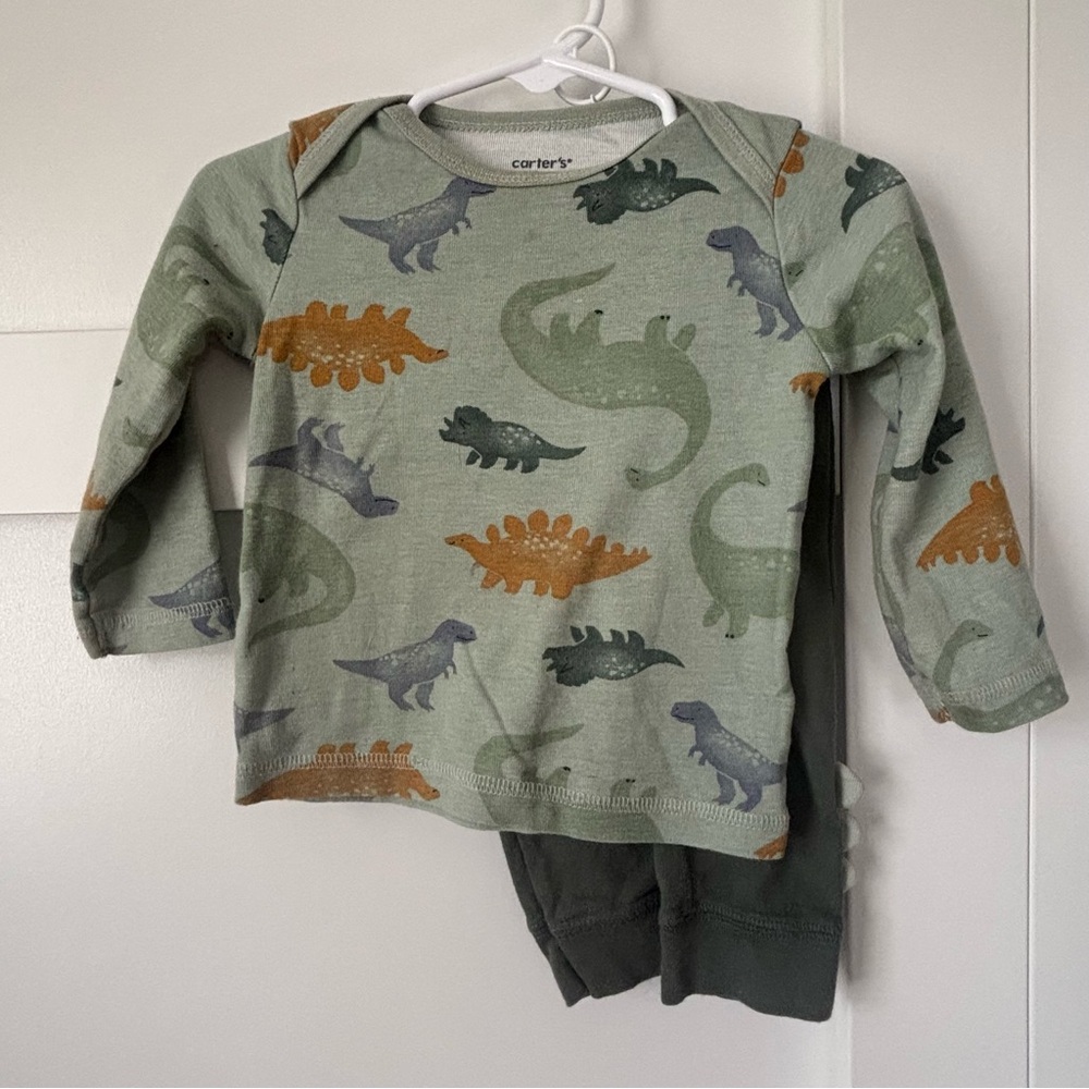 Carter's Dino Adventure Long Sleeve Tee - Green and Orange